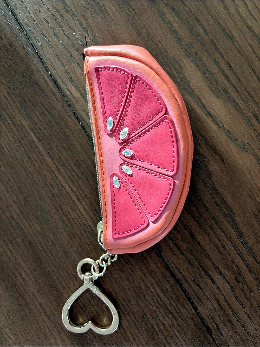 Victoria's Secret Pink Cosmetic Pouch with Heart Charm